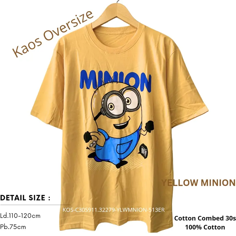 KAOS WANITA KATUN OVERSIZED KARAKTER Combed 30S TUMBLR TEE KOREA Nyaman Baju Atasan Oversize 3