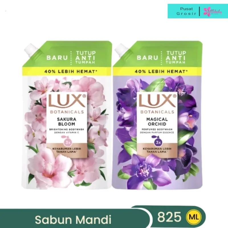 Lux body wash magical orchid 825/800ml sabun cair reffil 0