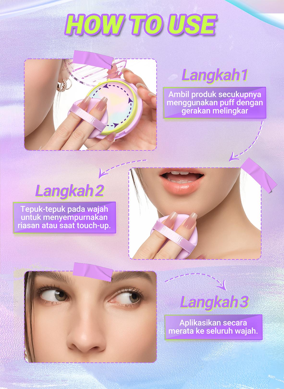 [LIMITED OFFER] DAZZLE ME Better Than Filter HD Invisible Powder Loose Powder Oil Control Bedak Tabur Tahan Lama Bedak Padat Ringan Menahan Minyak Seharian