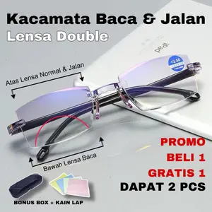 [BELI 1 GRATIS 1] Kacamata Baca dan Jalan Lensa Plus Rabun Dekat Anti Radiasi Dan Fokus Multi Fungsi Kaca Mata Pria Dan Wanita