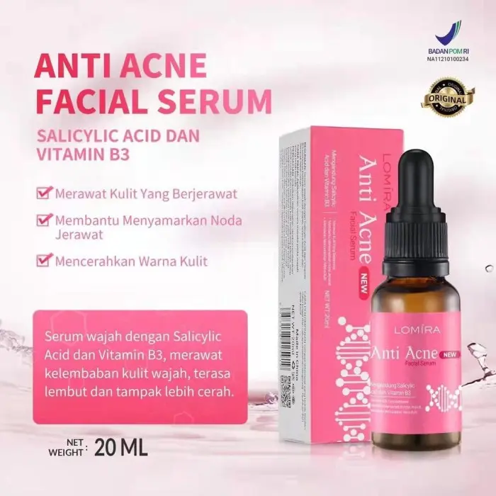 Lomira Serum Wajah Vitamin C Collagen/Gold/Acne Terbaru 2