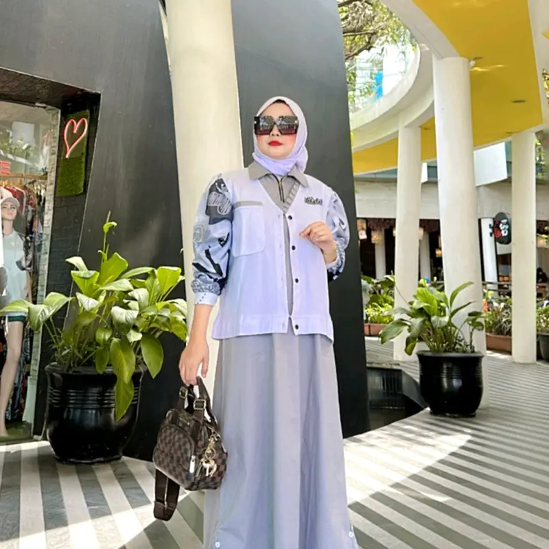 Set Jaket Agiez Millenium by Calistha - Baju Muslim Wanita - Katun Panjang 3