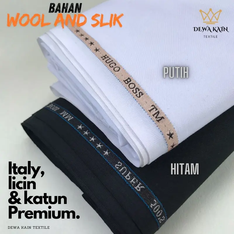Dewa Kain Tekstil - Seragam Dinas Wool slik Katun Premium untuk PDH PNS ASN Dokter Bidan Perawat Safari PPPK P3K Celana Semi Safety Panjang 0