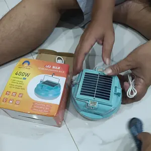 Necosoe Lampu LED Emergency UFO 400W Baterai 7200mAh 800W Baterai 10.000 MAH  Solar Panel Portabel Powerbank Camping Darurat/lampu emergenxy untuk mati listrik/padam listrik