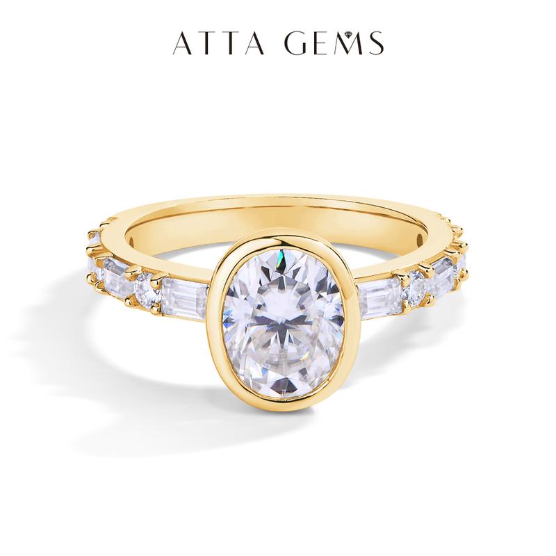 2.0CT Oval Cut Synthetic Moissanite ring Anniversary Engagement Gift Beauty Jewelry R134 1