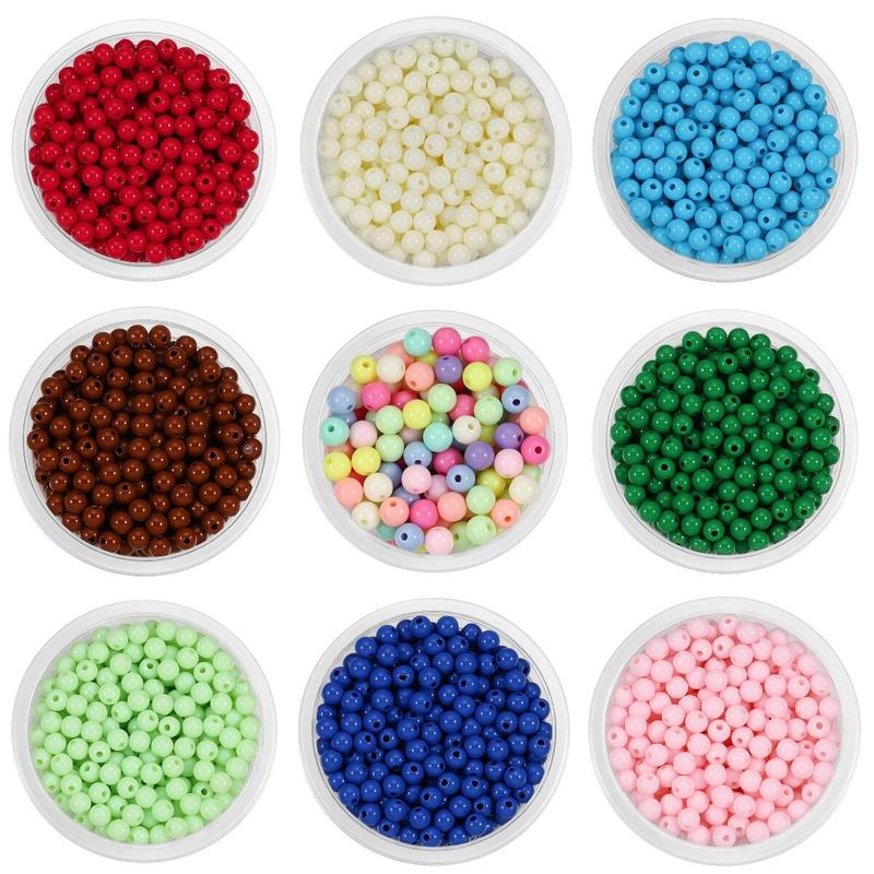 Manik Akrilik, St. kunkka, 50PCS, Saiz 8mm, Pelbagai Warna, Manik ...