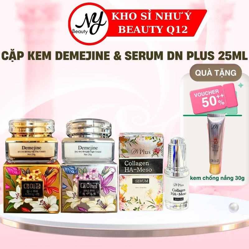 Combo Cặp Kem Demejine và Serum Dn Plus Tặng Kem Chống Nắng DEMEJINE 30G