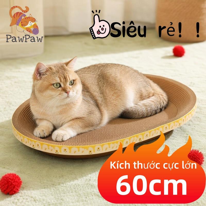 Đế cào mèo hình bầu dục cỡ lớn, chống mài mòn, không rụng xơ