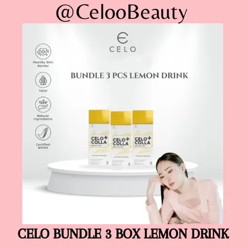 CELO BUNDLE 3 BOX LEMON DRINK ( READY LANGSUNG KIRIM) celobeautebycece collagen a 0