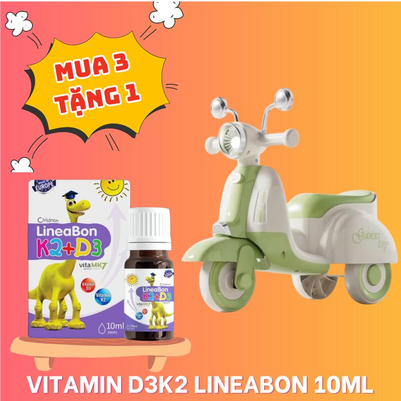 Tatacoco Baby - QUÀ TẶNG HẤP DẪN Mua 3 Lọ LineaBon vitamin D3 K2 10ml - Vitamin tăng chiều cao cho bé chính hãng