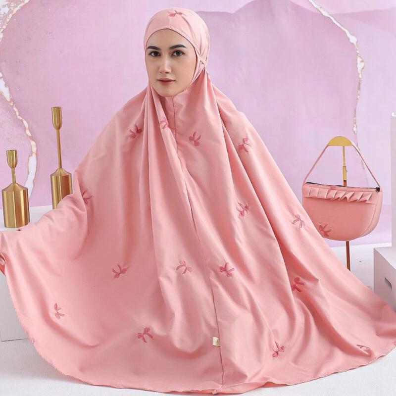 Product Introduction of Mukena Dewasa Wanita Bordir Coquette Pita Katun Premium Terbaru - Mukenah, Muslim Atasan Bawahan Traveling 14