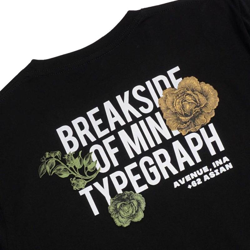 Breakside T-shirt Typegraph - Black Kaos Pria 2