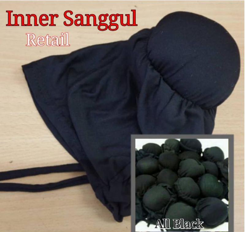 Inner Sanggul / Inner tudung / Inner Shawl Cotton (Hitam Sahaja ...