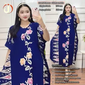 Daster Wanita Kekinian - Batik Cap Babar Pindo Bahan Rayon Super Busui Friendly Jumbo