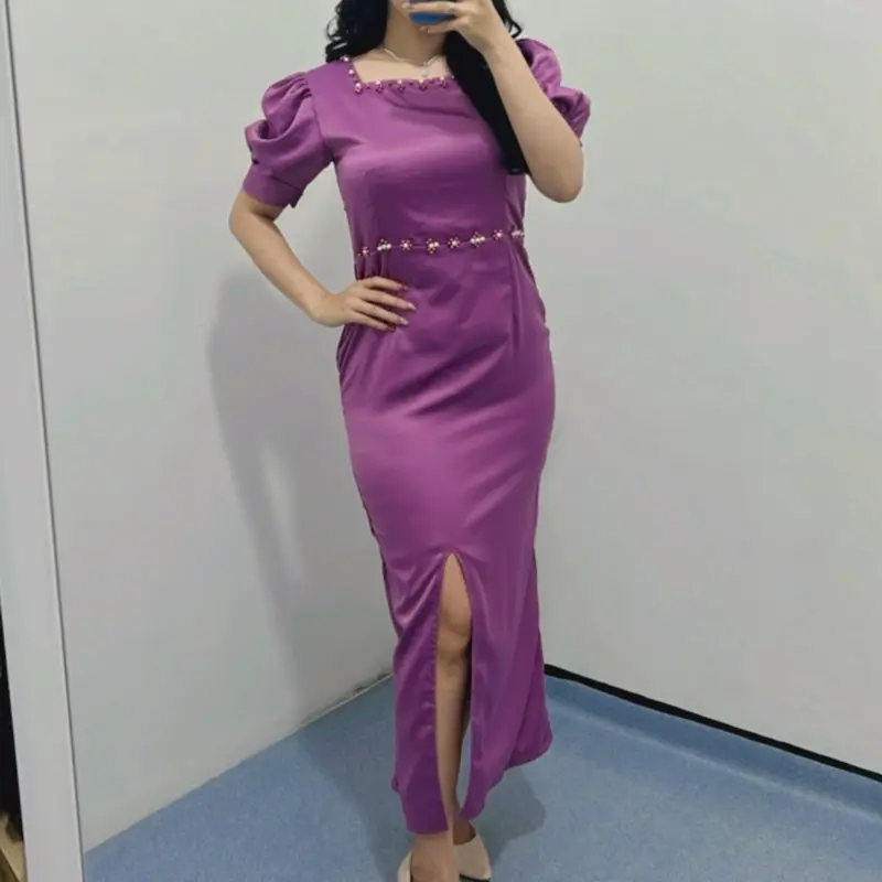 Dress Eca / Dress pesta (Real pick dan premium) Formal Wanita Kondangan Natal Gaun Mewah 5