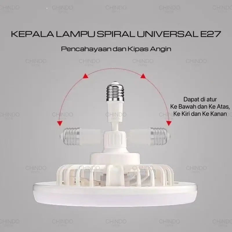 CID Lampu Kipas Angin Remote 2in1 Multifungsi Lampu Plafon Lampu Kipas LED Lampu Timer E27 2