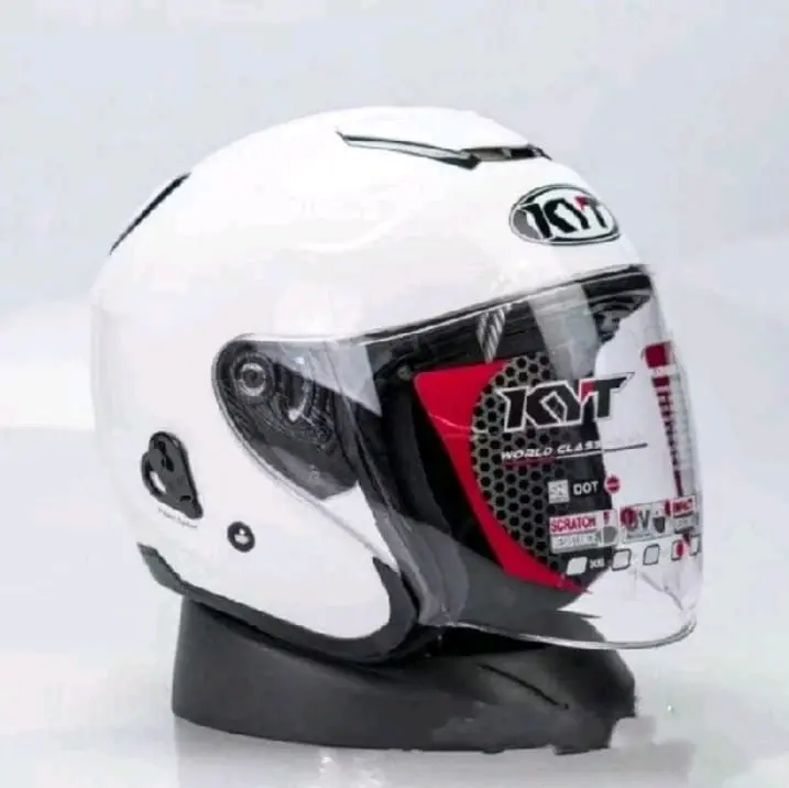Helm KYT Kyoto R Solid Original 100% Half Face Motorcycle Single Visor - Ukuran M/L/XL 0