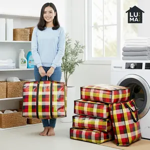 Tas Karung Laundry Jumbo Tempat Cucian Baju Kotor Jinjing Tebal Kuat Waterproof Serbaguna