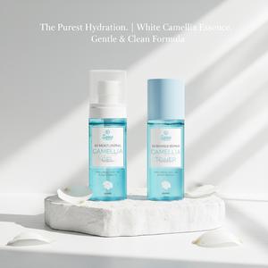 【Free Gift】SOUG Camellia Toner and Gel Set Vitamin B5 Barrier Repair Hyaluronic Acid Moisturizing Skincare Set Camellia Moisturizing Soothing Barrier Repair Moisturizer