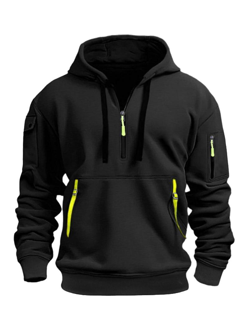 Product Introduction of A stylish windproof and fleece hoodie for autumn and winter warmth, perfect for casual parties 2