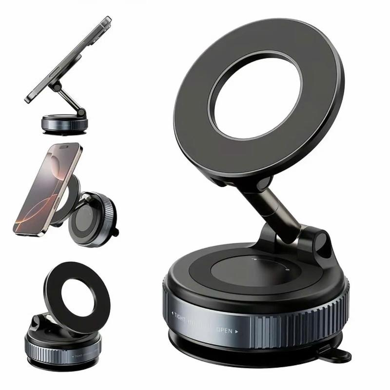 Giá đỡ điện thoại ô tô gắn táp-lô bằng hút chân không từ tính, xoay 360 độ, đa…