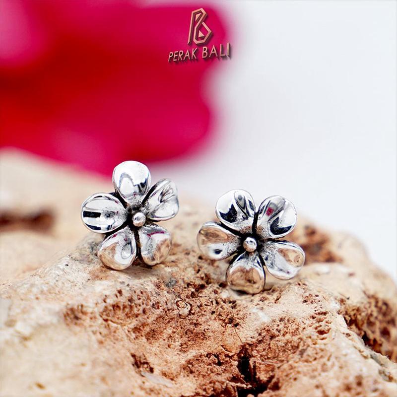 Anting Wanita Perak Asli Bali Silver 925 Jepun Kembang 3