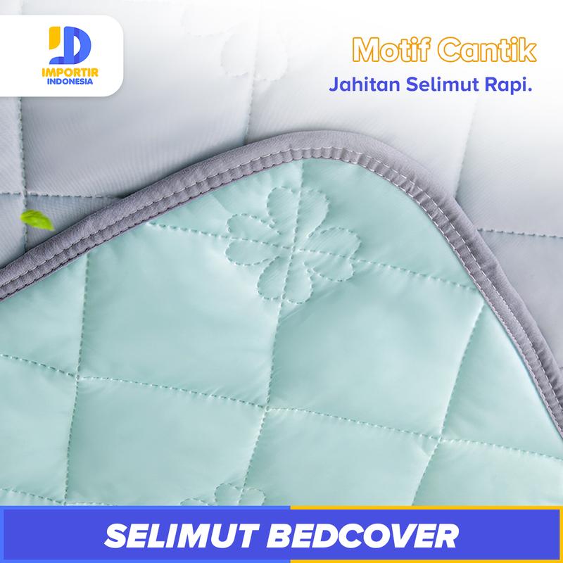 Product Introduction of IMPORTIR - Bedcover Katun Linen Lembut dan Halus Ukuran 160x200cm 15