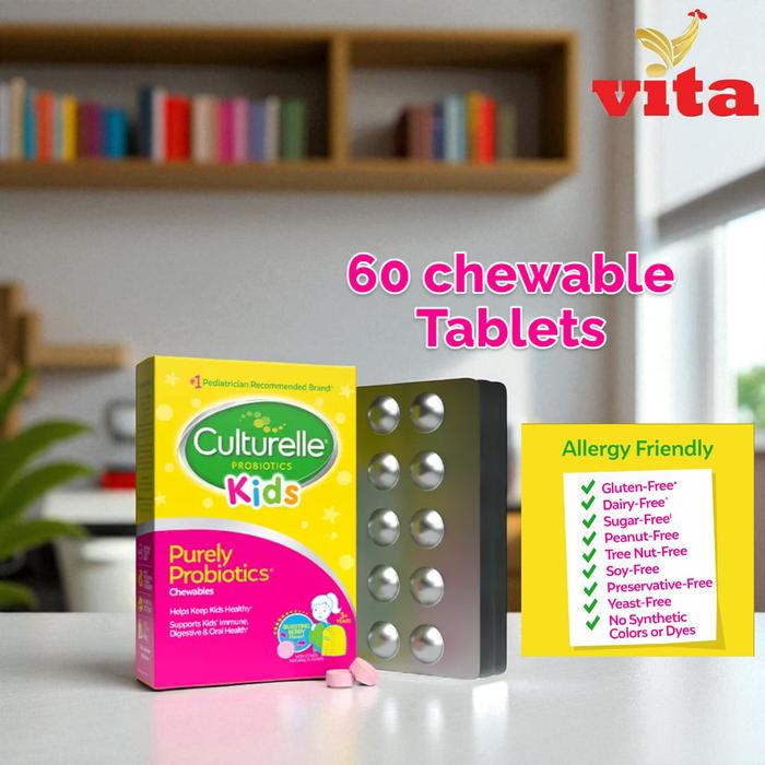Gambar Culturelle Kids Probiotics Chewable Tablet Daily Supplement Immune System Probiotik Anak 60pcs dari Tokovita1981 Kota Administrasi Jakarta Utara Tokopedia