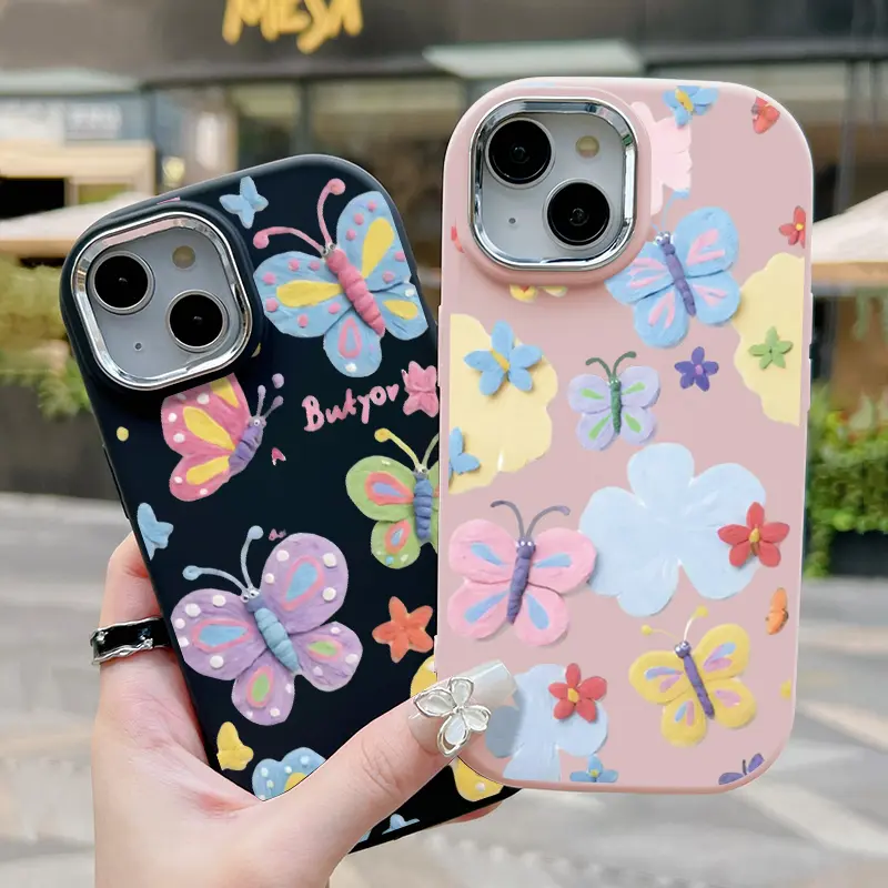 Casing Hp Untuk OPPO A18 A38 A2x Case Pola kupu-kupu bunga Kasing Kesing Silikon Softcase lemak Dwen Cesing 5