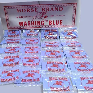 blau bubuk isi 40 sheet-laundry horse brand pemutih pakaian - baju kusam jadi tampak baju