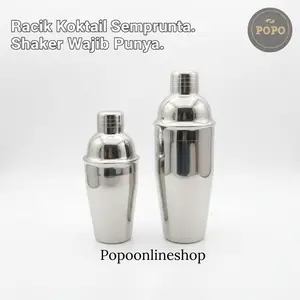 Shaker Stainless Kocokan Minum Cocktail Shaker Stainless Gelas Barista