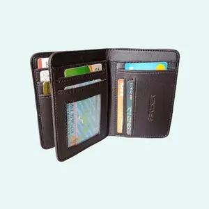 Dompet Kulit Pria Wanita Sedang Polos Fartner dengan 10 Slot Kartu dan 2 Penyimpan Uang Kertas dompet kulit