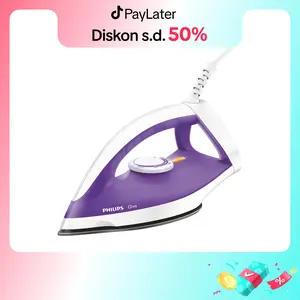 Philips Setrika Kering Diva GC122 - Tapak Non-Stick Ujung runcing dengan alur kancing, seterika, seterika philips, gosokan baju, strika, gosokan baju philips, setrika pakaian, setrika terbaik
