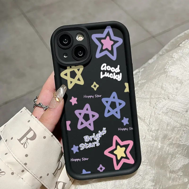 Casing Hp Untuk Infinix Hot 11 Play Hot 10 Play Hot 9 Play Case pola bintang keberuntungan HP gaya ganda pelindung silikon lunak pelindung Kesing Softcase 2