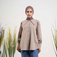 Gambar [NEW ARRIVAL] Dauky Tunik Atasan Wanita Terbaru M Tunic Wide Collar - Bone, S dari Dauky Fashion Kota Bandung 4 Tokopedia
