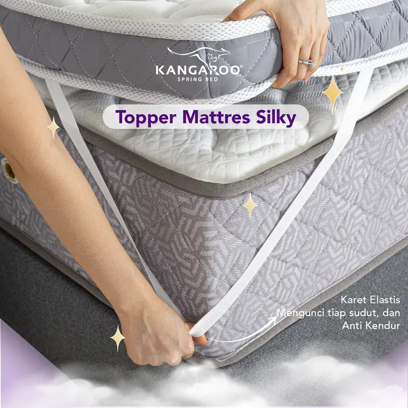 Kangaroo - Topper Mattress Silky - Solusi tidur nyawan di kasur lama- 100x200 120x200 160x200 180x200 Matras 4