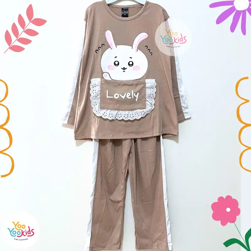 Setelan Baju Tidur Anak Perempuan Umur 8 - 12 Tahun Baju & Celana Panjang / Piyama Anak Perempuan / Piyama Anak Cewek / Piama Anak Perempuan / Baju Anak Perempuan / Setelan Anak Perempuan / Fashion Anak Perempuan / Pakaian Anak Perempuan Motif Lucu 4