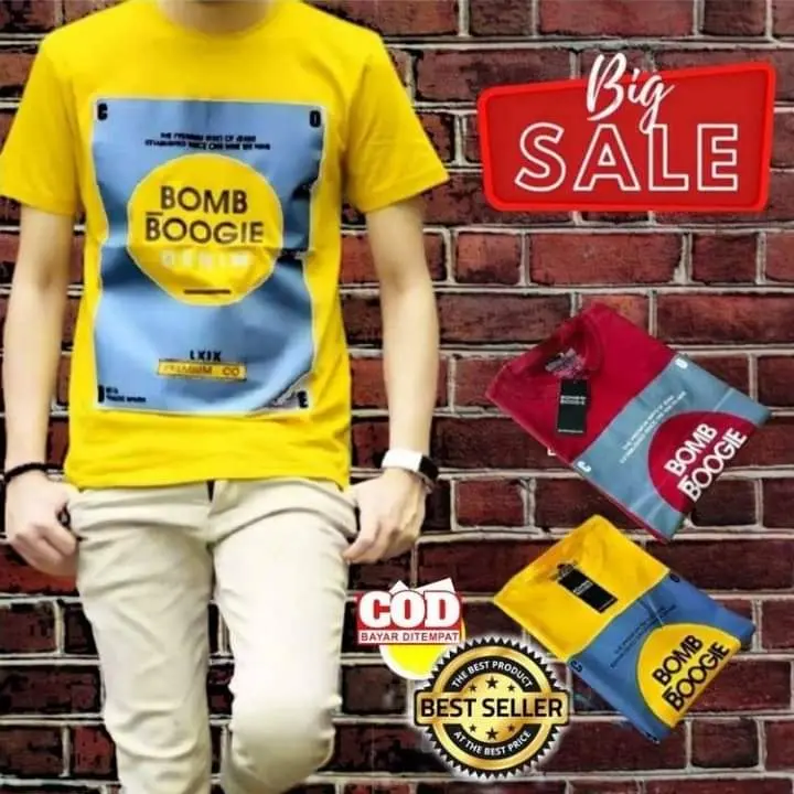 4pcs 100ribu kaos paket termurah t-shirt Bomboogie Bahan semi cotoon premium 24s cocok untuk pria wanita dewasa tersedia ukuran M.L.XL.XXL 6