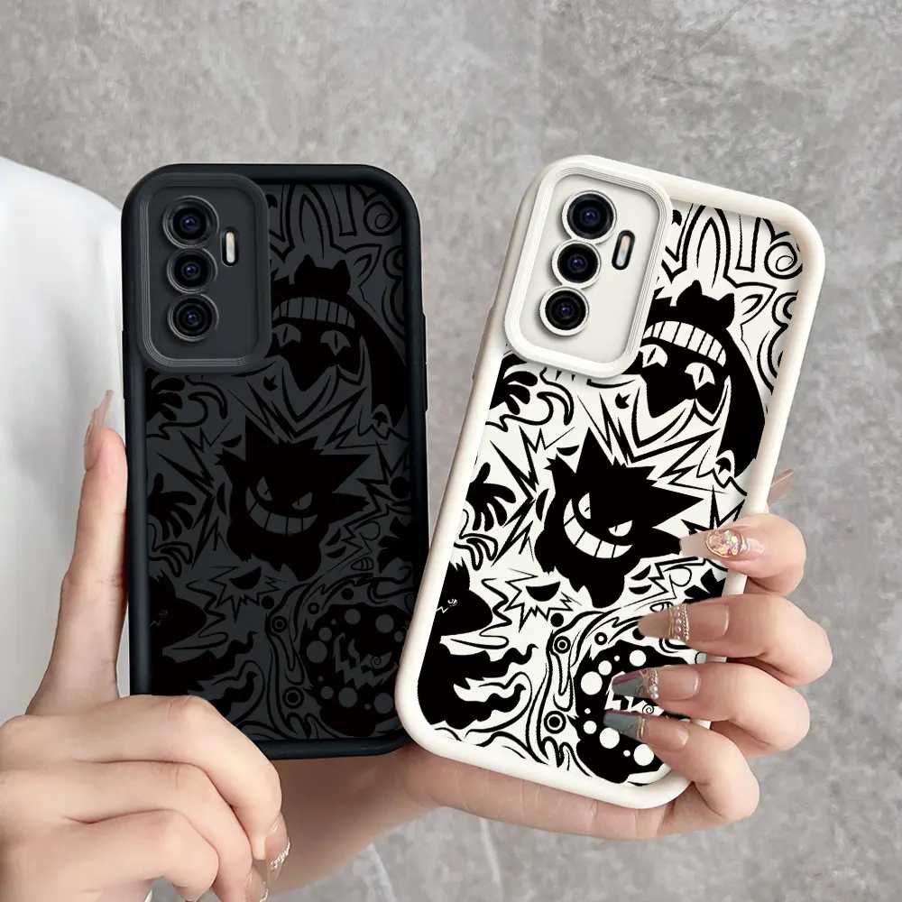 softcase soft case casing hp vivo V23E 5G V23E 4G,Gengar,TPU material,coveringcasing,Baru,tren,Mode,Kartun,kepribadian Ponsel Protection