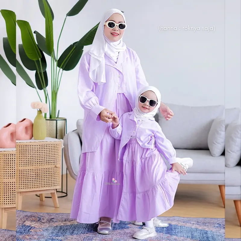 Hanna Skirt by little.hanaaa| Rok Flare Rempel Susun Katun Poplin Anak (1-10 Tahun) dan Dewasa Panjang Anak-Anak Mommy Remaja Perempuan 6