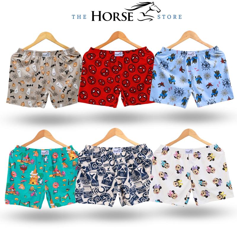 Chọn Mẫu - Quần Đùi Nam Nữ HORSE Mặc Nhà Mặc Ngủ Thoải Mái Mát Mẻ