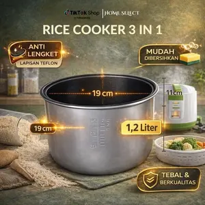 MAGICOM / RICE COOKER / 1,2 LITER / PENANAK NASI / 1,2 LITER /  FOOD STEAMER /  PENGUKUS PENGHANGAT / MAKANAN