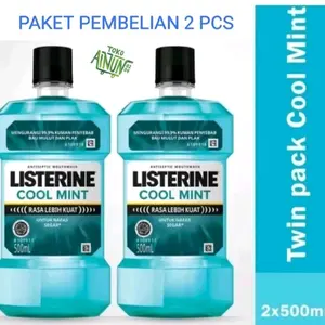 LISTERINE Cool Mint Antiseptic Mouthwash 2 X 500 ml Twinpack - PROMO !!