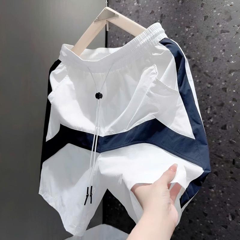 Quần Short Gió Nhăn 2 Lớp Unisex Cao Cấp – Form Relax Fit Phối Zigzag Đáp Nổi Thể Thao Lót Lưới Thoáng Mát