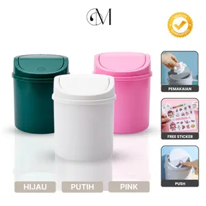 Grove Maison Tempat Sampah Mini Lucu Tong Sampah Meja Mobil / Kotak Sampah Kamar Ruang Tamu