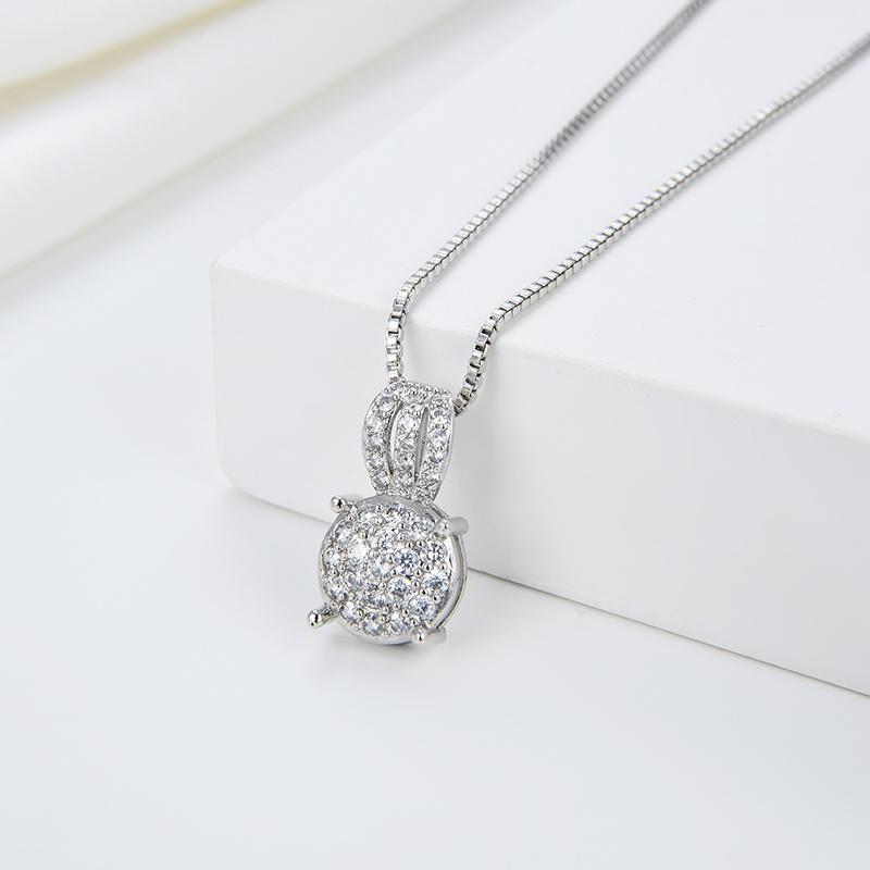 HYL JEWELRY Kalung Titaniun Rantai Emas Putih Perhiasan perak Imitasi 18K 39n 0