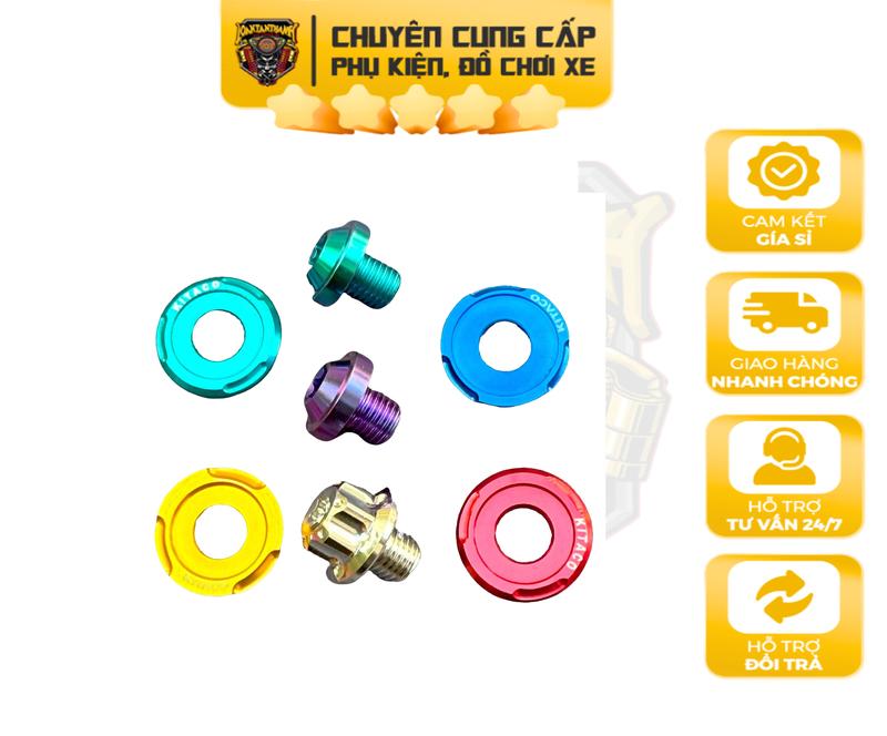 Ốc Chân kính Gương Xe Máy Salaya Kèm Lông Đền Đủ Màu Gắn Được Tất Cả Dòng Xe Máy Xe Điện