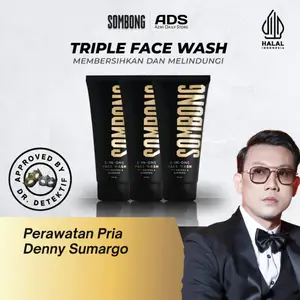 [TRIPLE] SOMBONG 5-in-1 Face Wash with Coffee & Ginseng Sabun Wajah Pria 100 ml