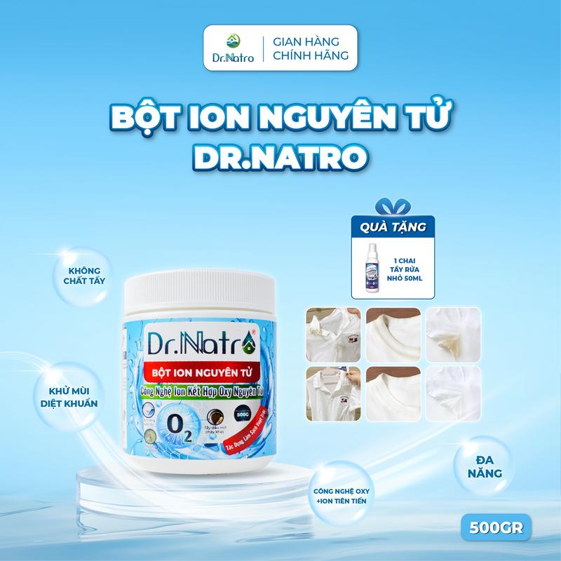 Bột Ion Dr.Natro Tẩy Trắng Quần Áo, Khử Mùi, Diệt Khuẩn 500g