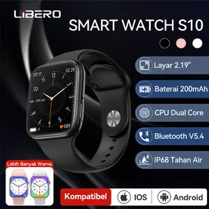 【Libero】SMART WATCH S10 Jam Tangan Cerdas | Deteksi Gerakan Pintar + Telepon Bluetooth + Notifikasi WA/IG/FB + 30+ Bahasa | Cocok iOS & Android